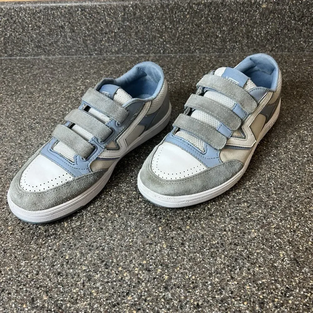 Vans ComfyCush Gray/Blue Suede/Canvas Skate Shoes Snap Womens Sz 7.5 Low Men's 6